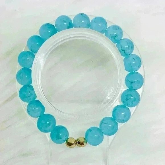 Aqua Caribbean Beaded Bracelet - Picture 3 of 5